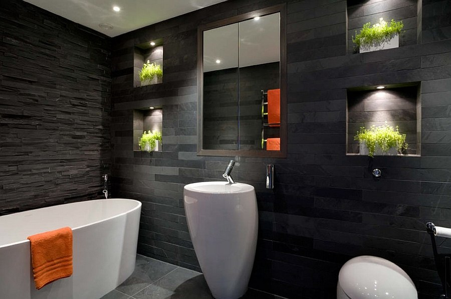 Black Bathroom Interiors Trending