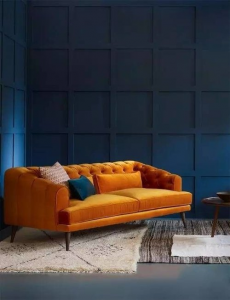 Amber Orage Jewel Tone Sofa