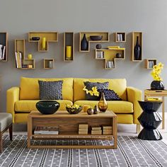 Citrine Yellow Jewel Tone Sofa