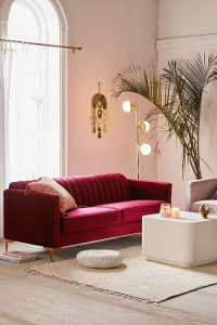 Ruby Red Jewel Tone Sofa